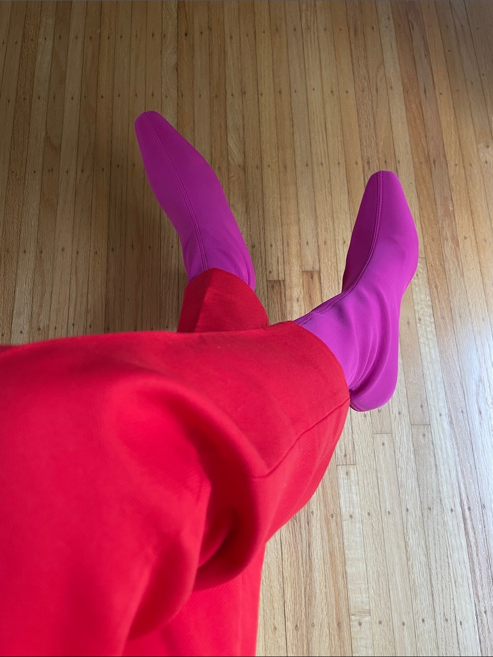 Zara Magenta sock boots